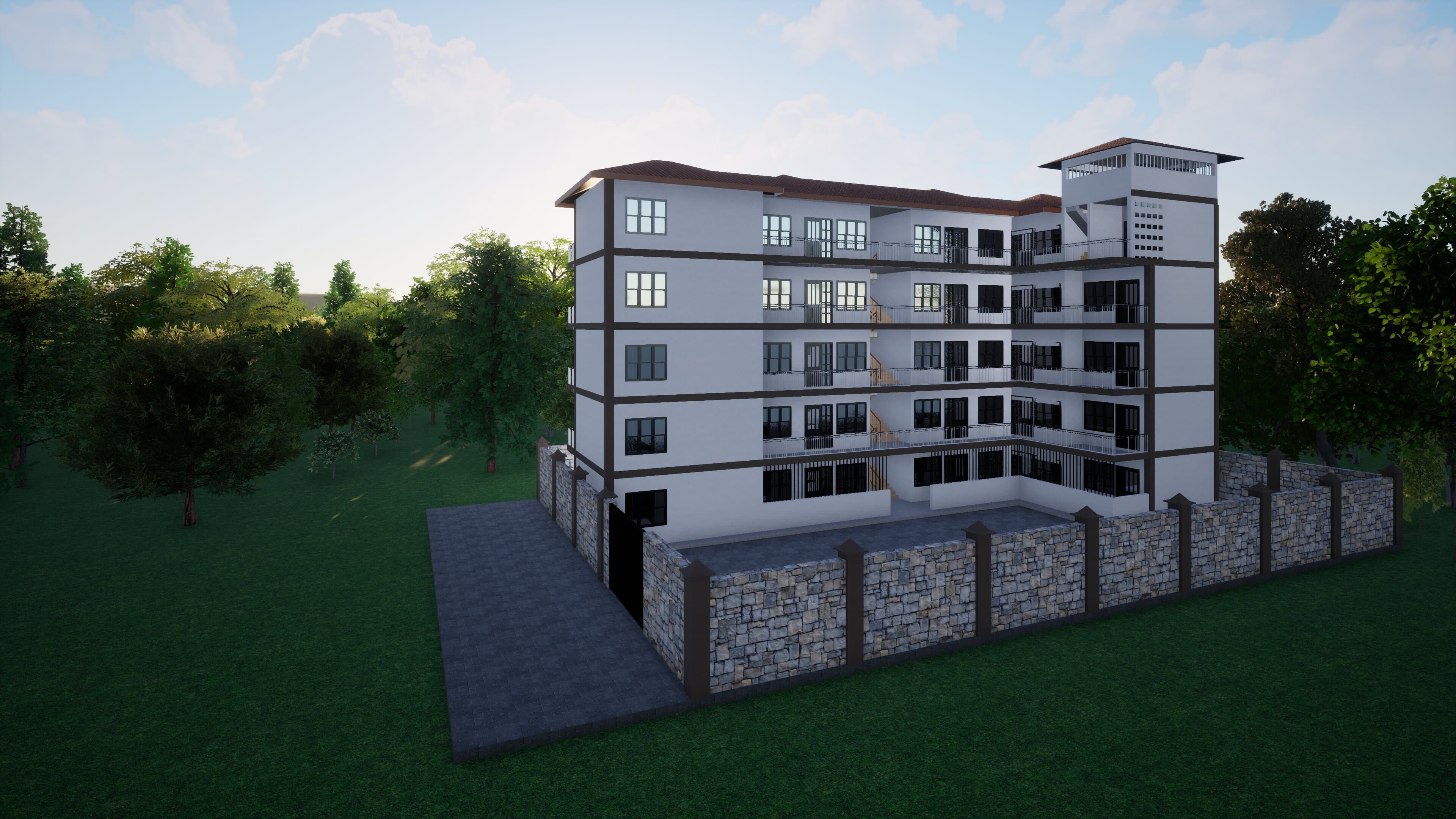 Modern Residential Apartment Block